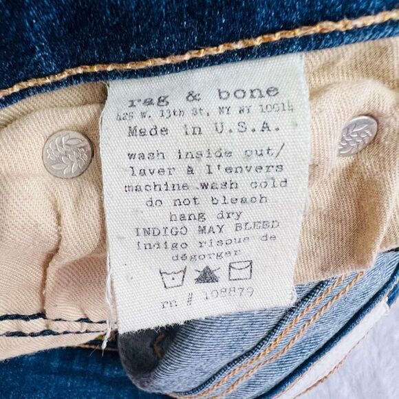 Rag & Bone Womens Blue W1502K520 Preston Stretch Mid-Rise Skinny Jeans 29 - Picture 8 of 11
